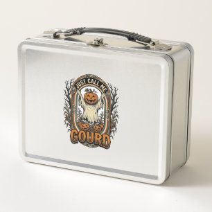 Funny Pumpkin Shirt Vintage Engraving Halloween Co Metal Lunch Box