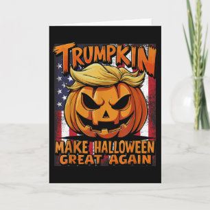 Funny Pumpkin Trump Trumpkin Make Halloween Great Card