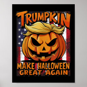 Funny Pumpkin Trump Trumpkin Make Halloween Great Poster