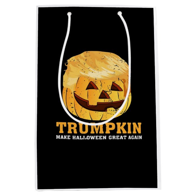 Funny  Pumpkin Trumpkin Halloween  Medium Gift Bag (Front)