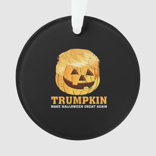 Funny  Pumpkin Trumpkin Halloween  Ornament (Front)