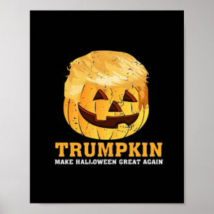 Funny Pumpkin Trumpkin Halloween Poster