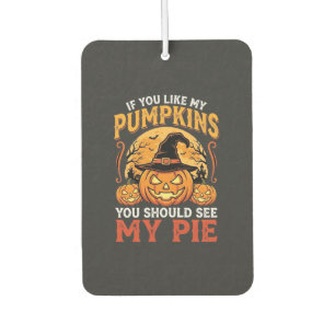 Funny Pumpkins Halloween Pie Design_1 Car Air Freshener