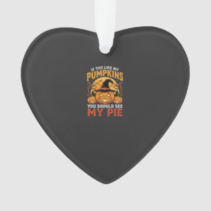 Funny Pumpkins Halloween Pie Design_1 Ornament