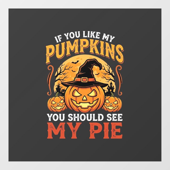 Funny Pumpkins Halloween Pie Design_1 Window Cling (Sheet)
