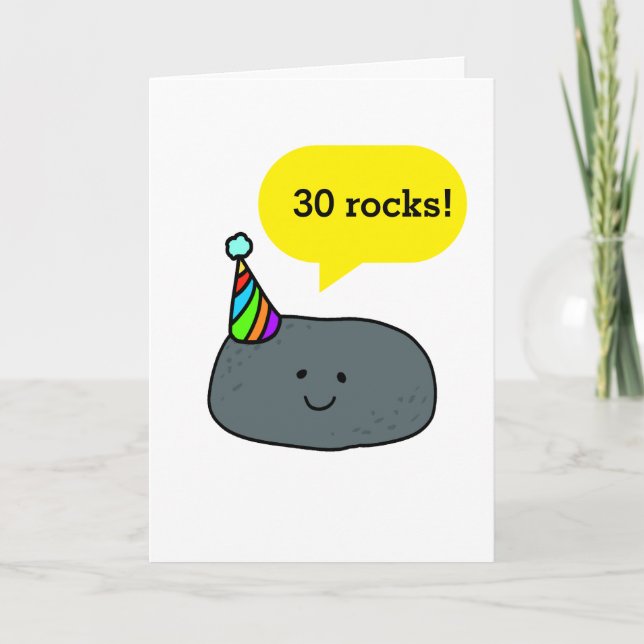 Funny Pun 30th Birthday For Him or Her Card (Front)
