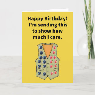 Funny Pun Berry Vest Happy Birthday Card