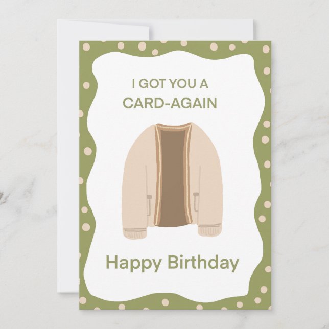 Funny Pun Birthday Card For Dad Old Age Joke (Front)