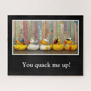 Funny Pun Clever Quack Rubber Duckie Duck Bird Jigsaw Puzzle