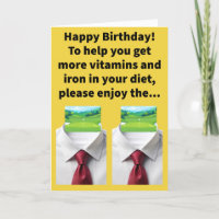 Funny Pun Collared Green Happy Birthday