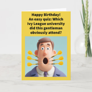 Funny Pun Dartmouth Happy Birthday Card