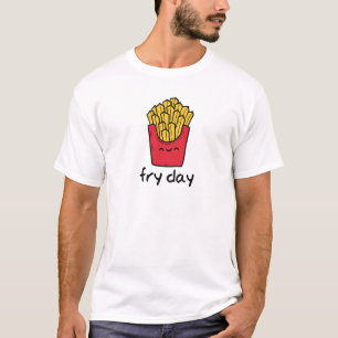 Funny pun Friday happy french fries cartoon T-Shirt