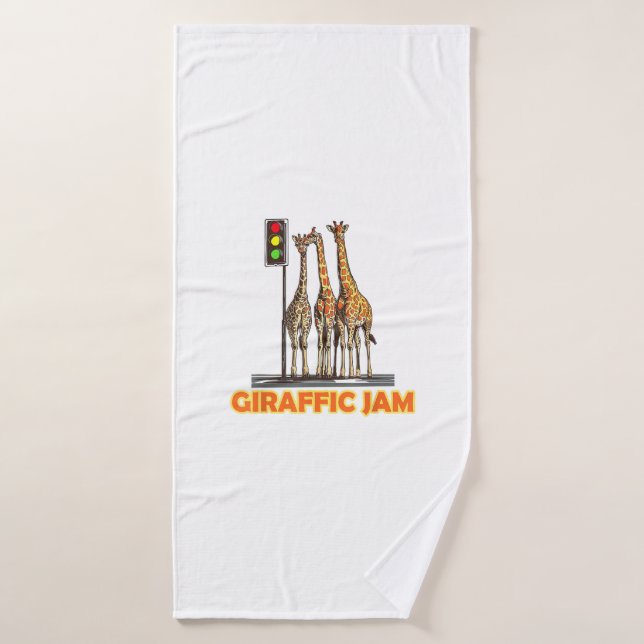 Funny Pun Giraffe Jam  Bath Towel (Bath Towel)