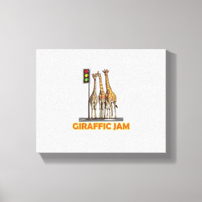 Funny Pun Giraffe Jam  Canvas Print (Front)