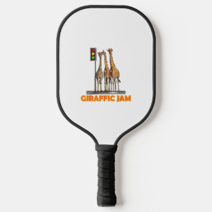 Funny Pun Giraffe Jam Pickleball Paddle