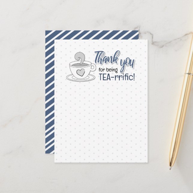 Funny Pun Jokes About Tea  Postcard (Front/Back In Situ)