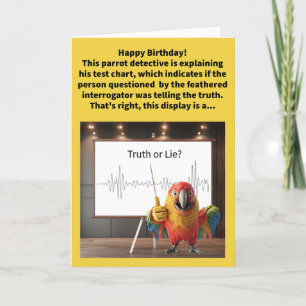 Funny Pun Polly Graph Happy Birthday Card