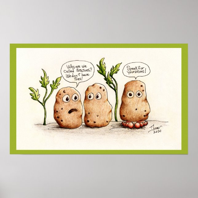 Funny Pun Potatoes Poster (Front)