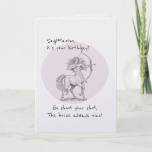 Funny Pun Sagittarius Zodiac November Bday Card