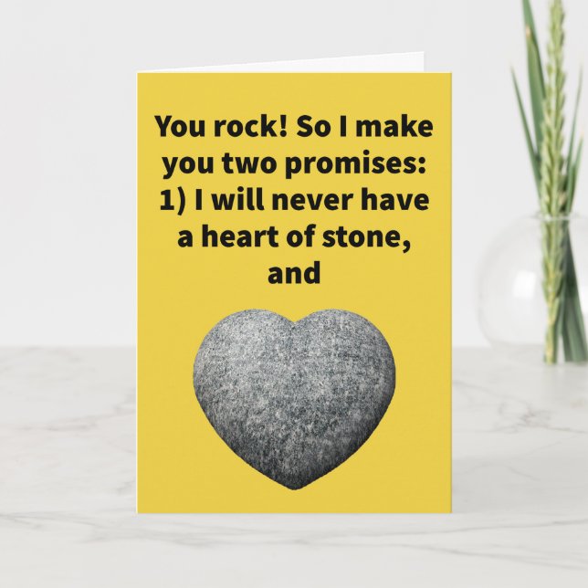 Funny Pun Take You for Granite Happy Anniversary Card (Front)