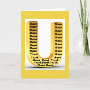 Funny Pun Thank U  Card
