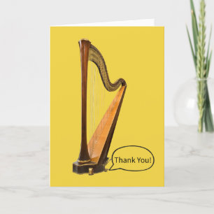 Funny Pun Thank You From The Bottom Of My Harp Card