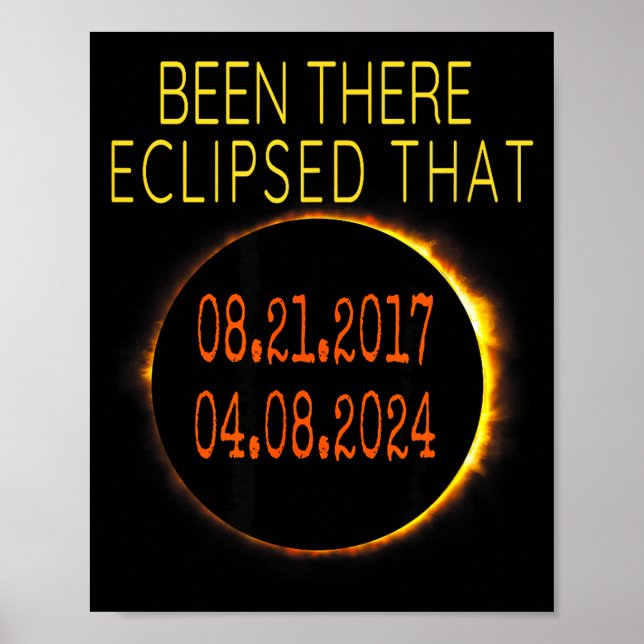 Funny Pun Total Solar Eclipse Poster (Front)