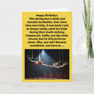Funny Pun Work Without Annette Happy Birthday Card