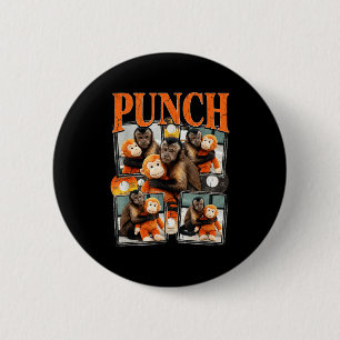 Funny punch baby monkey cute family 6 cm round badge