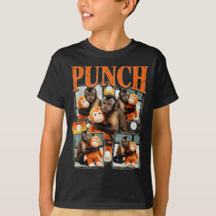 Funny punch baby monkey cute family T-Shirt