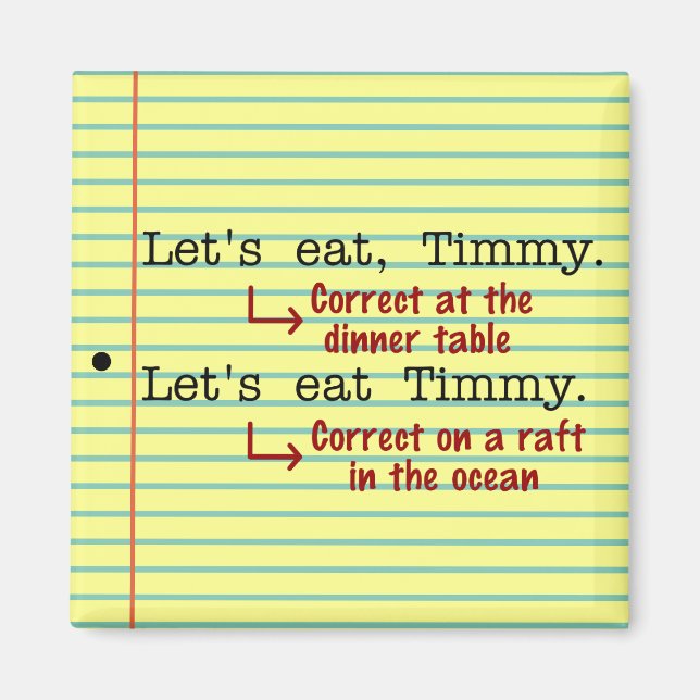 Funny Punctuation Grammar Magnet (Front)