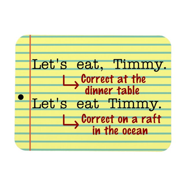 Funny Punctuation Grammar Magnet (Horizontal)