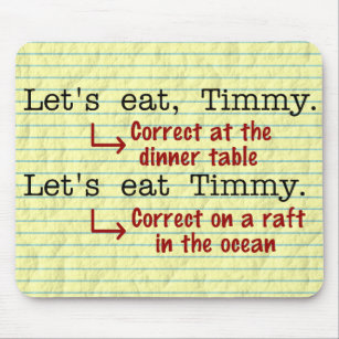 Funny Punctuation Grammar Mouse Mat