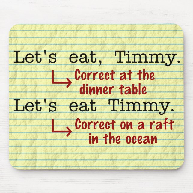 Funny Punctuation Grammar Mouse Mat (Front)