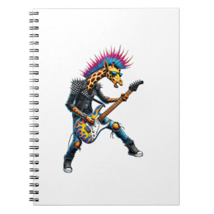 Funny Punk Giraffe, Rock'n Roll Goth Giraffe, Guit Notebook