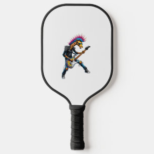Funny Punk Giraffe, Rock'n Roll Goth Giraffe, Guit Pickleball Paddle