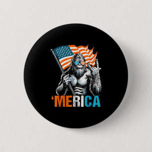 Funny Punk Rock Sasquatch Bigfoot Us Flag Merica 4 6 Cm Round Badge