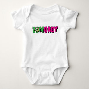 Funny Punny Cute ‘ZomBaby’ Creepy Typography Baby Bodysuit