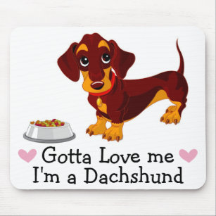 Funny Puppy Cartoon Dog Lover GiftCute Dachshund Mouse Mat