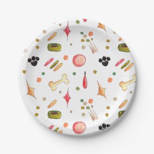 Funny Puppy Kids Birthday Paper Plate