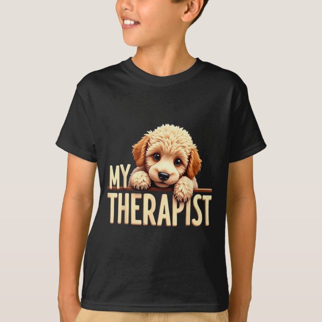 Funny Puppy My Therast Odle Dog  T-Shirt (Front)