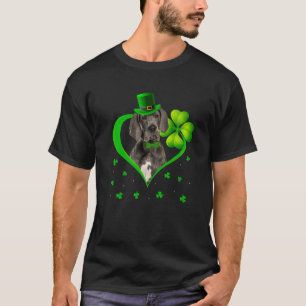 Funny Puppy Shamrock Dane Dog St. Patrick's Day T-Shirt