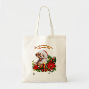 Funny puppy  tote bag