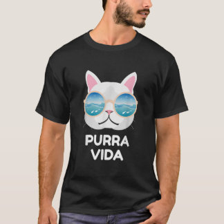 Funny Pura Vida Cat  Costa Rica Surfing Surf Waves T-Shirt