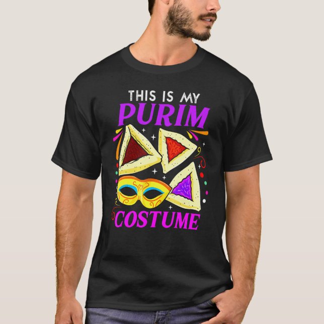 Funny Purim This Is My Purim Costume Haman Pocket  T-Shirt (Front)
