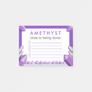 Funny Purple Amethyst To Do Checklist Post-it Notes
