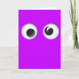 Funny Purple Googly Eyes Halloween Maze for Kids Card