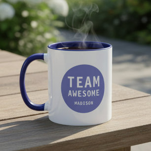 Funny Purple Personalised Coworker Name Mug