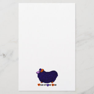 Funny Purple Ram Chinese Year Zodiac Stationery