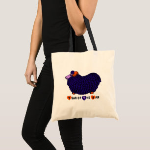 Funny Purple Ram Year Chinese Zodiac Tote Bag